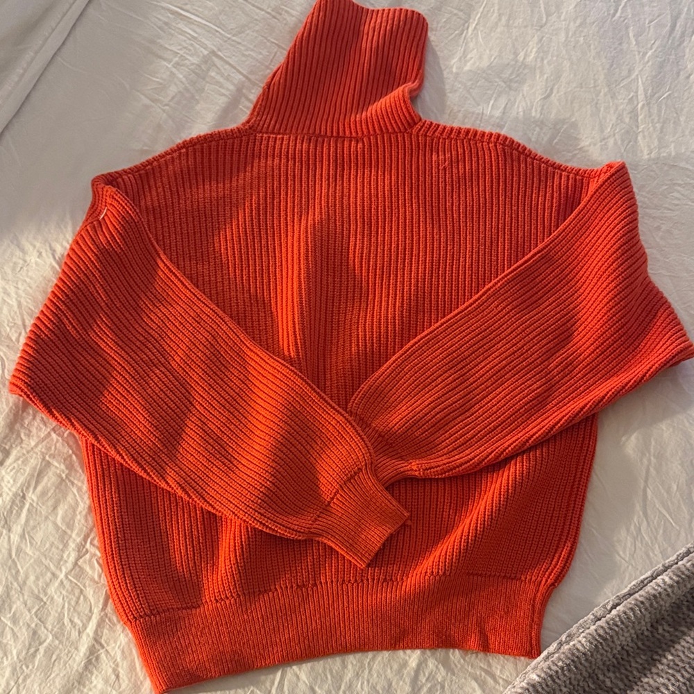 Zara orange turtle neck sweater